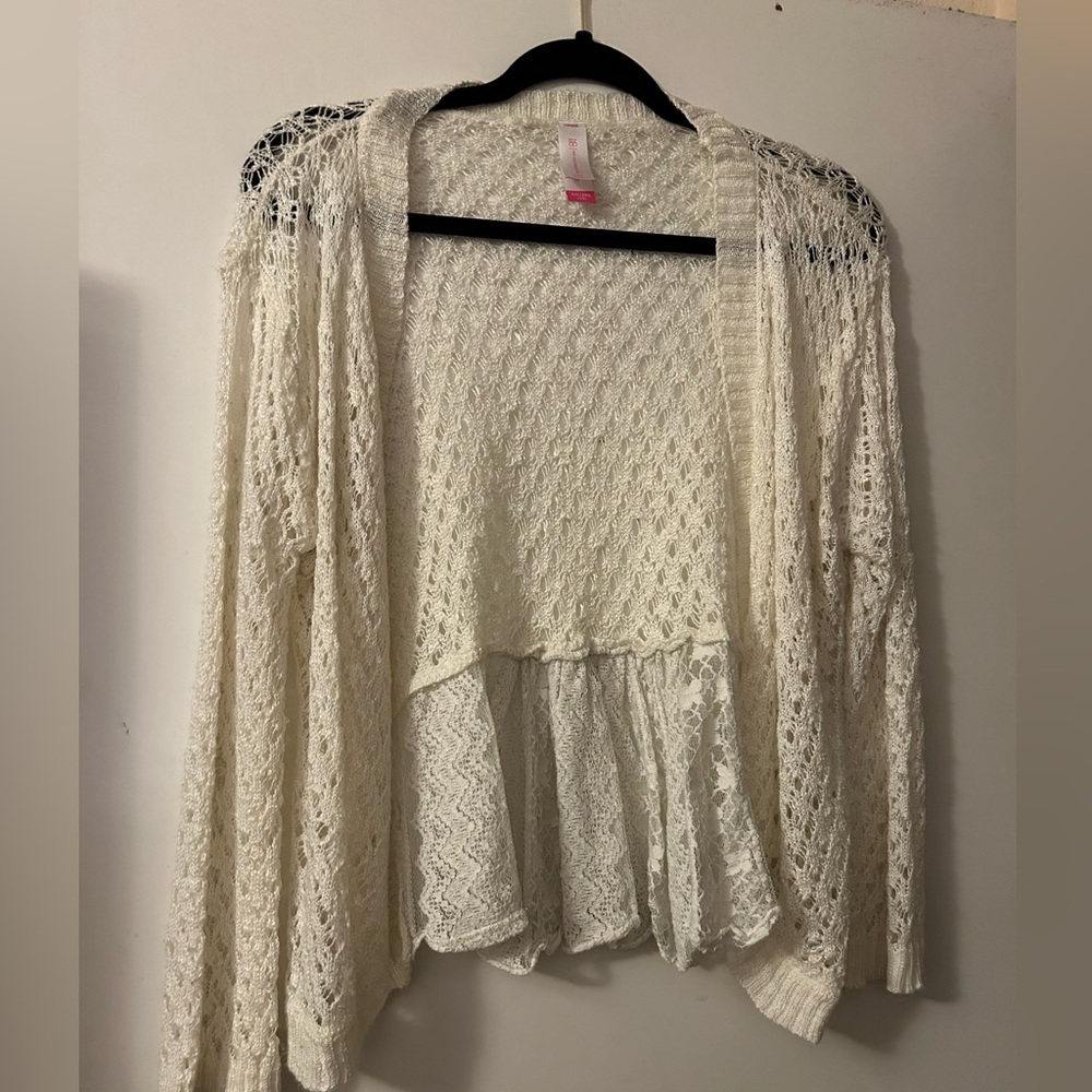 White, Lace jacket/cover XXL